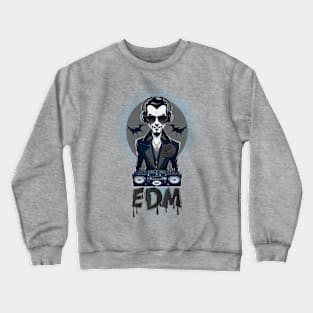 Vampiric EDM DJ! (Charcoal/Blue Glow) Crewneck Sweatshirt